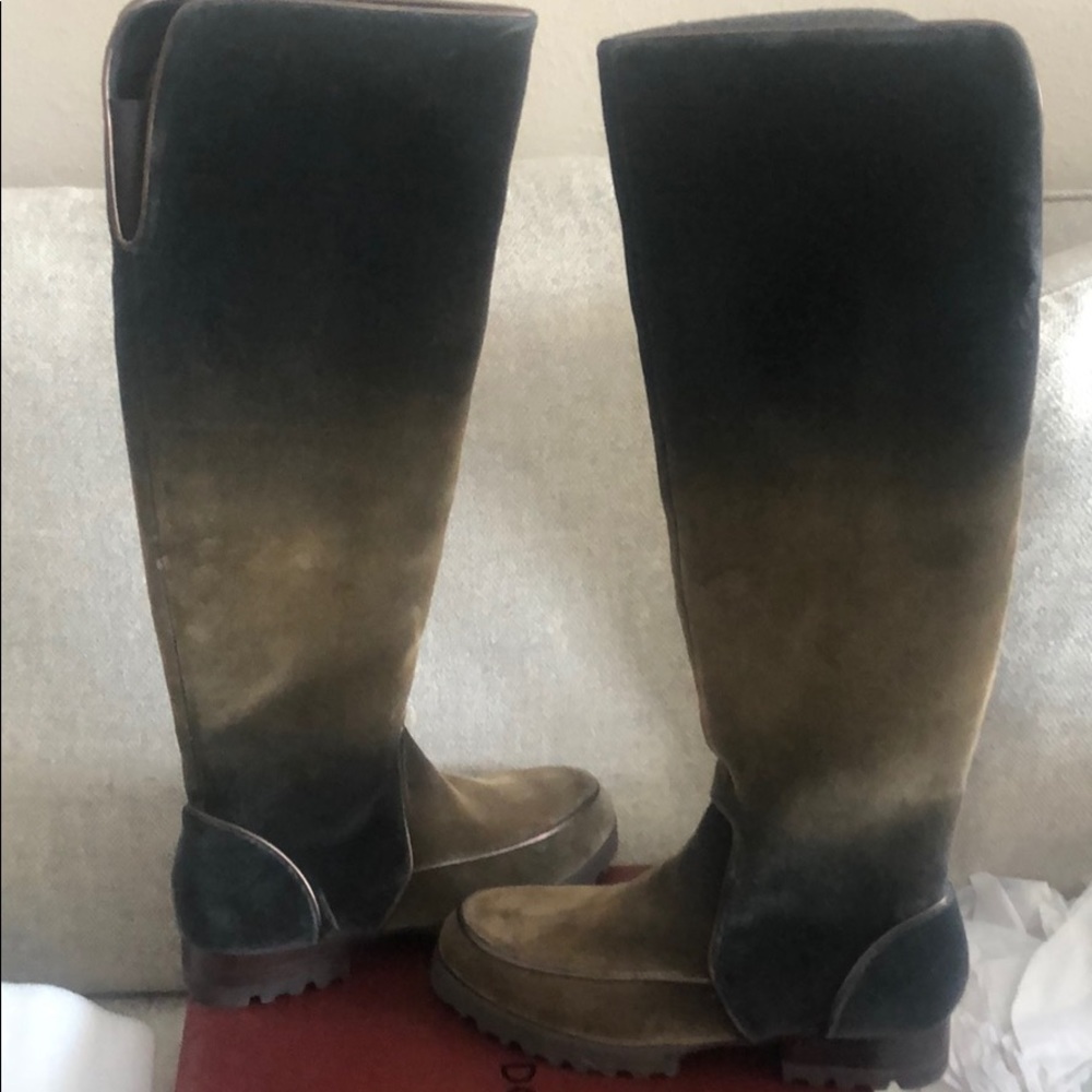 Donald Pliner velour tall boot.